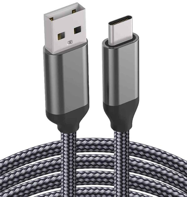 15FT Extra Long USB Type C Charger Cable, Fast Charging Nylon Cord for Samsung Galaxy S21 S20 S10e Plus, Note 20 10,