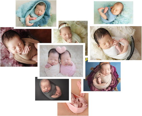 Zeroest Newborn Photography Stretch Wrap for Boys and Girls, Photo Prop Blanket (Green)