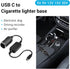 USB C Male to 12V Adapter, USB to Car Cigarette Lighter Socket Converter Cable for Car Driving Recorder, GPS, E-Dog and