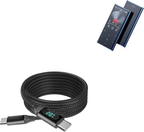 BoxWave Cable Compatible with Benjie MP3 Player W02 - PowerDisplay PD Cable (6ft)