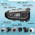 Motorcycle Bluetooth 5.4 Headset with LCD Screen, 2 Mic Helmet Speakers, 48h Music & FM, Waterproof Noise Reduction