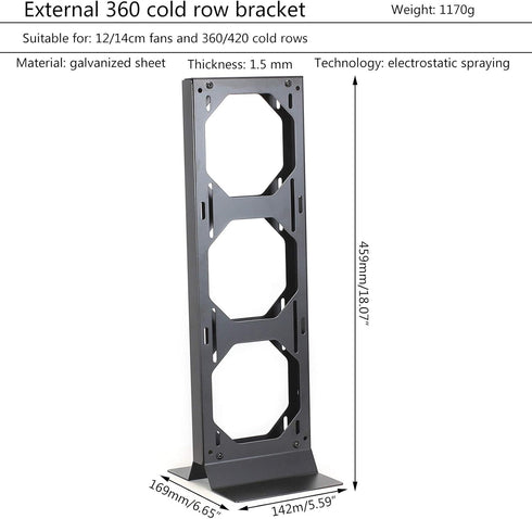 External Water Cooling Dock Bracket for ITX Computer Case Laptop Cooler Accessories
