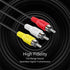 TNP 3 RCA Extender Extension Cable (6 Feet) - 3RCA Male to Female Red White Yellow Cable - Audio Video Composite