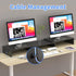 2 48.2" 44 lbs Pholiten Dual Monitor Stand Riser for MonitorsDesktop Monitor Stand with Adjustable Length and Swivel