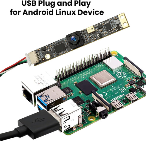IFWATER 8MP 30fps 105 2448P 3D USB Camera Camera Module with Microphone Degree Wide Angle Lens Lightburn PC Computer