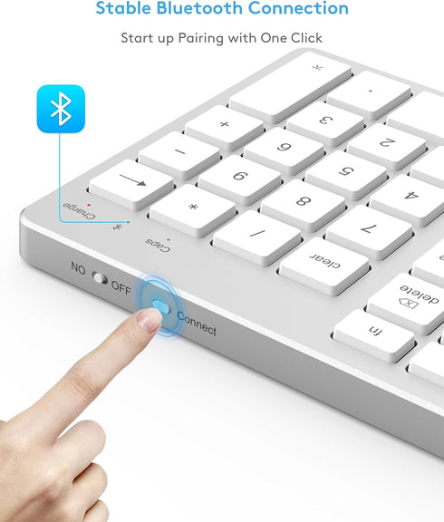 Wireless Bluetooth Keyboard for Apple Mac OS, US QWERTY Layout, Scissor Keys, Rechargeable Battery, Compatible with