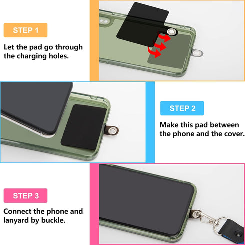 Cell Phone Lanyard, Universal 2× Phone Crossbody Lanyard for Women, 2× Wrist Phone Strap with 5× Connectors for Most