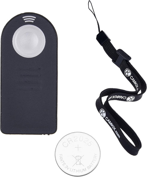Wireless IR Shutter Remote Control for Nikon/Canon Cameras, Compatible with D70, D750, D3000, EOS 5D Mark IV, 6D, 77D