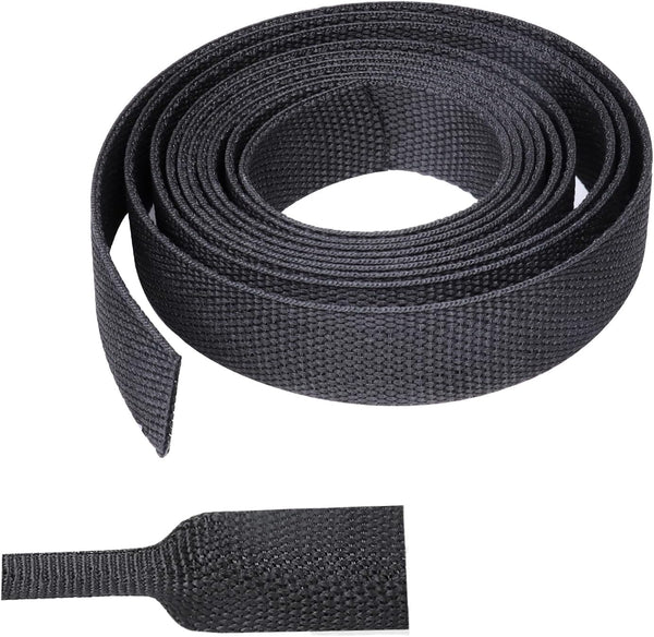 BuyUneed Braided Sleeving Heat Shrinkable Fabric 2:1 Ratio- Abrasion Protection Flexibility Wiring Harness