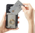Phone Card Holder with Ring Grip for Back of Phone, Adhesive Stick-on Wallet Pocket for iPhone, Android and Smartphones