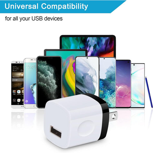 USB Wall Adapter, 5Pack 1A Travel Single Port Charger Plug for iPhone 15/14/13/X/XR/8/7/6/6S Plus, Samsung Galaxy
