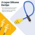MIPEACE 2 Pieces Replacement Earbuds Cables for Work Earbuds Bluetooth (Blue & Yellow)