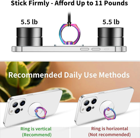 Transparent Clear Phone Ring Grips Holder, Finger Ring Stand for Cell Phone Tablet Case Accessories, Round (1PCS