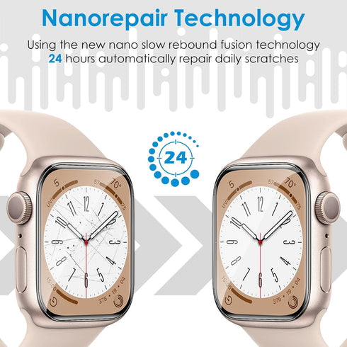 UniqueMe 6 Pack Apple Watch Screen Protector 40mm, Anti-Scratch Flexible Film for iWatch 40mm