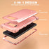 IDweel Case for Galaxy Note 8, 3 in 1 Shockproof Slim Fit Hybrid Heavy Duty Protection, Rose Gold for Women
