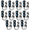Passive Video Balun Connectors, 11 Pairs with Power Connector for CCTV Security Camera System