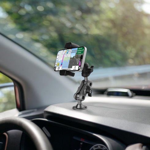 Mippko Stand,360 2-Stage 3.5~7.5" Wall Mount Phone Holder Drilling Base Heavy Duty iPhone Adjustable Arms Mount
