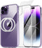 AICase Clear Case for iPhone 14 Pro with Screen Protector and MagSafe Ring/MagSafe Sticker, Transparent Slim Shockproof