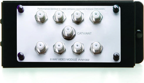 Legrand - OnQ 1X8 Enhanced Passive Video Splitter, Coaxial Cable Splitter for Digital Cable, 1GHz