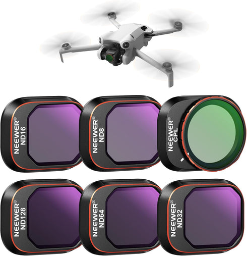 NEEWER Snap On ND&CPL Filter Set - 6 Pack Compatible with DJI Mini 4 Pro, Ultra Slim Frame Double Sided Coated