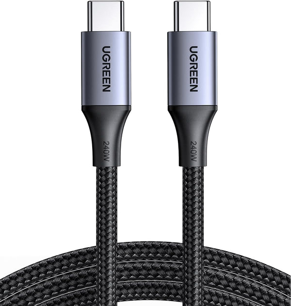 UGREEN 240W USB C to USB C Cable, 3.3FT Fast Charging for iPhone 15 Pro Max, Samsung Galaxy S24/S23, MacBook Pro/Air.