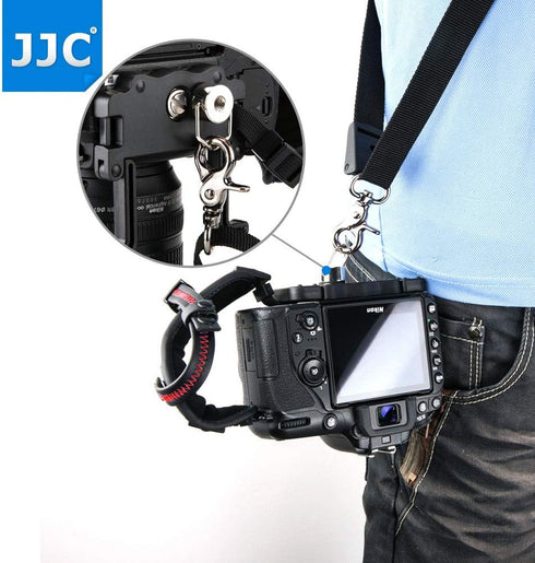 JJC DSLR Camera Hand Strap Grip Wrist Strap with Standing U Plate for Canon EOS 90D, 80D, 77D, 70D, 60D, 50D, 1D, 1Dx,