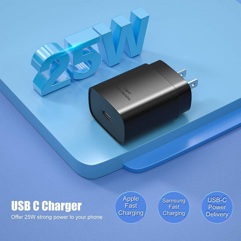 iPhone 15 Charger 10 FT, 3 Pack 20W USB-C Fast Wall Charger with 10FT Extra Long USB C Charger Fast Charging Cable Compatible for iPhone 15/15 Plus/15 Pro/15 Pro Max, iPad Pro/Air/Mini, Black