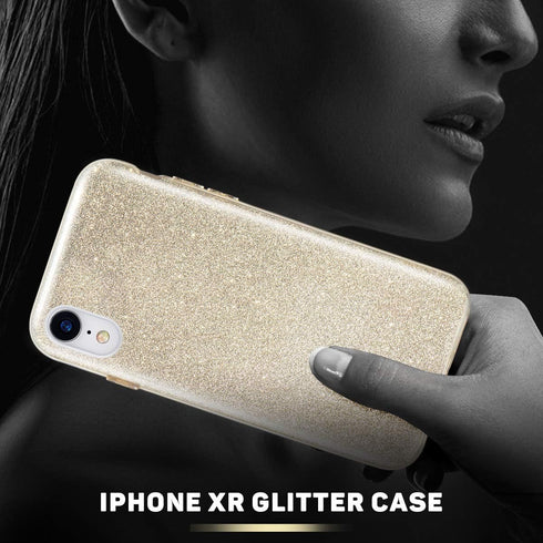MATEPROX Bling Sparkle Protective Case for iPhone XR 6.1" (Gold) - Cute Girls Women