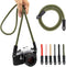 Vintage Camera Strap 100cm Nylon Climbing Rope Neck Shoulder Strap for Micro Single and DSLR Camera (Army Green)