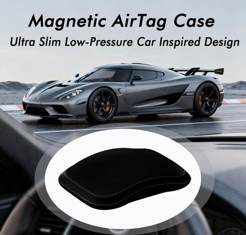 Sifemp Design,2 4pack) Silicone Magnetic for air-tag Case,Hidden air-tag Holder for car,Supercar Strong Magnetic Pads