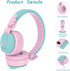 Riwbox BT05 Bluetooth Kids Headphones Wireless Foldable Over Ear Headset with Volume Limited, Mic/TF Card Compatible