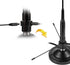 eifagur 136-174MHz 400-470MHz PL259 UHF VHF Dual Band Magnetic Base Mount Soft Whip Antenna with Ground Plane Kit