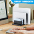 Ryvlan 3 17 Inches Vertical Laptop Stand, Slot Adjustable Laptop Storage Rack and Desk Organizer, Silicone-Padded
