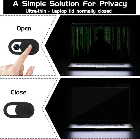 LIQWEI 50PCS 0.023 Inch Webcam Cover Slide, Ultra-Thin Universal Web Camera Cover for Laptop, Computer, PhoneSecure