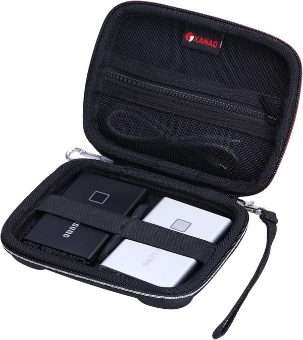 XANAD Black 2-in-1 Portable SSD Case for Samsung T9/T7 Shield/T7 Touch (250GB 500GB 1TB 2TB), Heavy Duty Waterproof