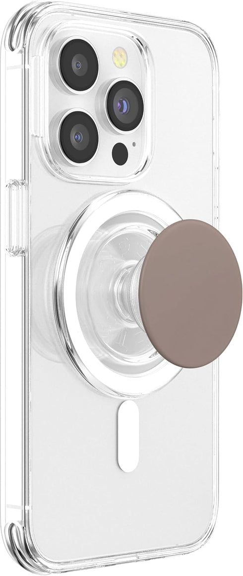 Taupe on Nude Phone Grip Holder And Stand Taupe on Nude PopSockets PopGrip for MagSafe