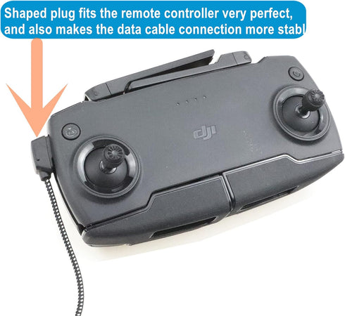 8.14 Inch 2 Hanatora Micro-AB to USB C Remote Controller Cable for DJI Mavic Mini, Mini SE & Mavic Pro/Zoom, Air, Pro