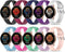 HSWAI 10 Pack Soft Silicone Sport Strap Compatible with Samsung Galaxy Active 2 Watch Bands, 20mm for Women Men