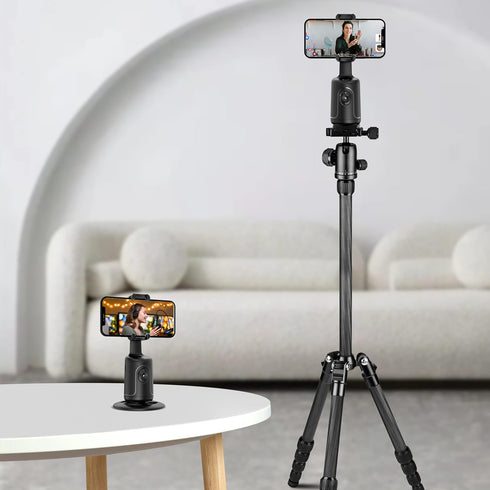 Rupital 360 Auto Face Tracking Tripod, Rotation Body Phone Camera Mount Smart Shooting Holder with Remote Selfie Stick