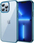 JETech iPhone 13 Pro Case 6.1-Inch - Non-Yellowing Shockproof Bumper Cover with Anti-Scratch Clear Back (Navy Blue)