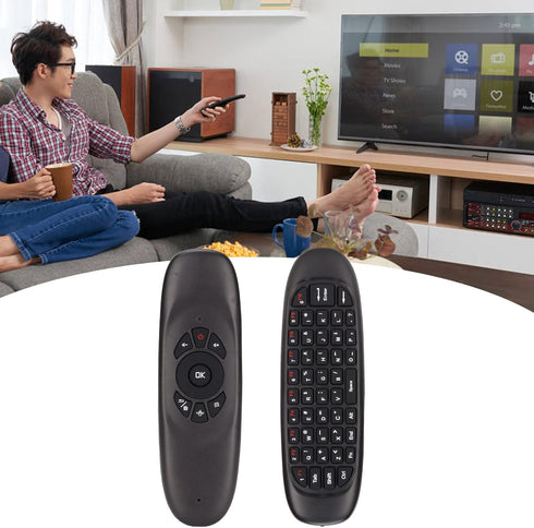 Air Mouse, 2.4GHz Keyboard with USB Receiver and Cable, Universal TV Remote for PC TV, Plug and Play