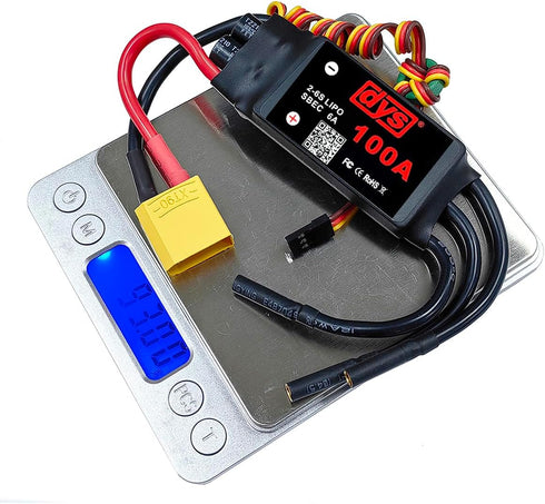 100A 2-6S 5V/6A XT90 4.0mm DYS Brushless ESC with SBEC with & Plug for RC Fixed-Wing Aircraft Helicopter