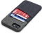 Dockem Wallet Card Case for iPhone SE 3 (2022), SE 2 (2020) & iPhone 8/7, Canvas Style Synthetic Leather, Luxe Black &
