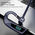 PUSOKEI Single Ear Bluetooth Earpiece,Waterproof 270° Rotatable Handsfree Headset with Mic for Business Office Driving,Wear it Left or Right No Delay