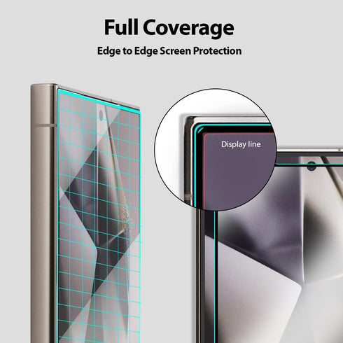 Whitestone DOME GLASS Screen Protector for Galaxy S24 Ultra - 9H Tempered Glass, Easy Installation Kit - 2 Pack