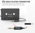 Elook Car Cassette Aux Adapter, 3.5mm Universal Audio Cable Tape Adapter for Car, Phone, MP3 etc. Black