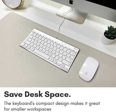 Macally Wired Keyboard for Mac | Compatible Apple Keyboard (78 Keys) for MacBook Pro/Air, iMac, Mac Mini