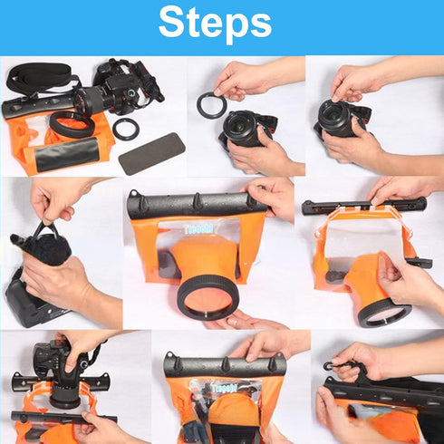 Underwater Photography Housings Waterproof HD Housing Case for Canon Camera, Dry Bag Case for Canon