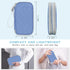 FYY Travel Cable Organizer Pouch Electronic Accessories Carry Case Portable Waterproof Double Layers All-in-One Storage Bag for Cord, Charger, Phone, Pattern Blue