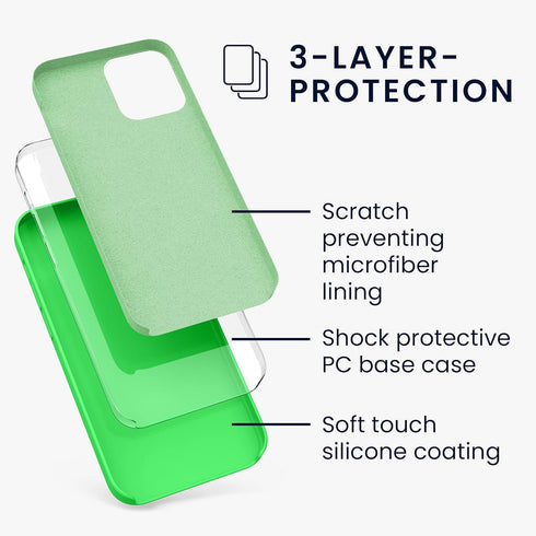 kwmobile Case Compatible with Apple iPhone 12 / iPhone 12 Pro - TPU Silicone Phone Cover with Soft Finish (Lime Green)